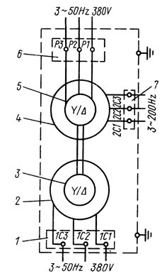 схема подключения преобразователя частоты тока